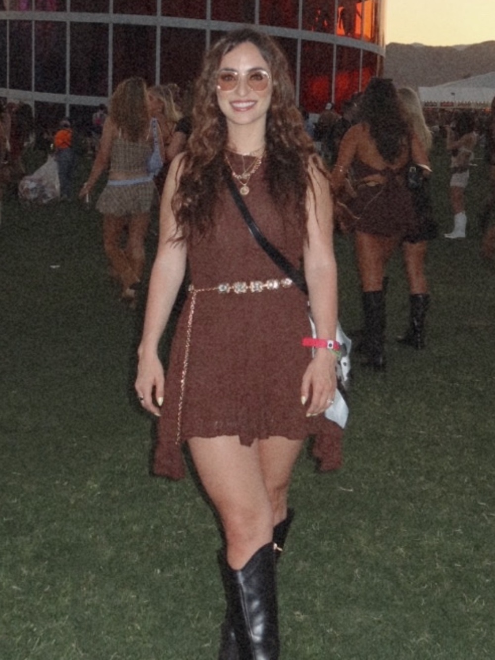 Abercrombie & Fitch Brown Sleeveless High-Low Mini Dress